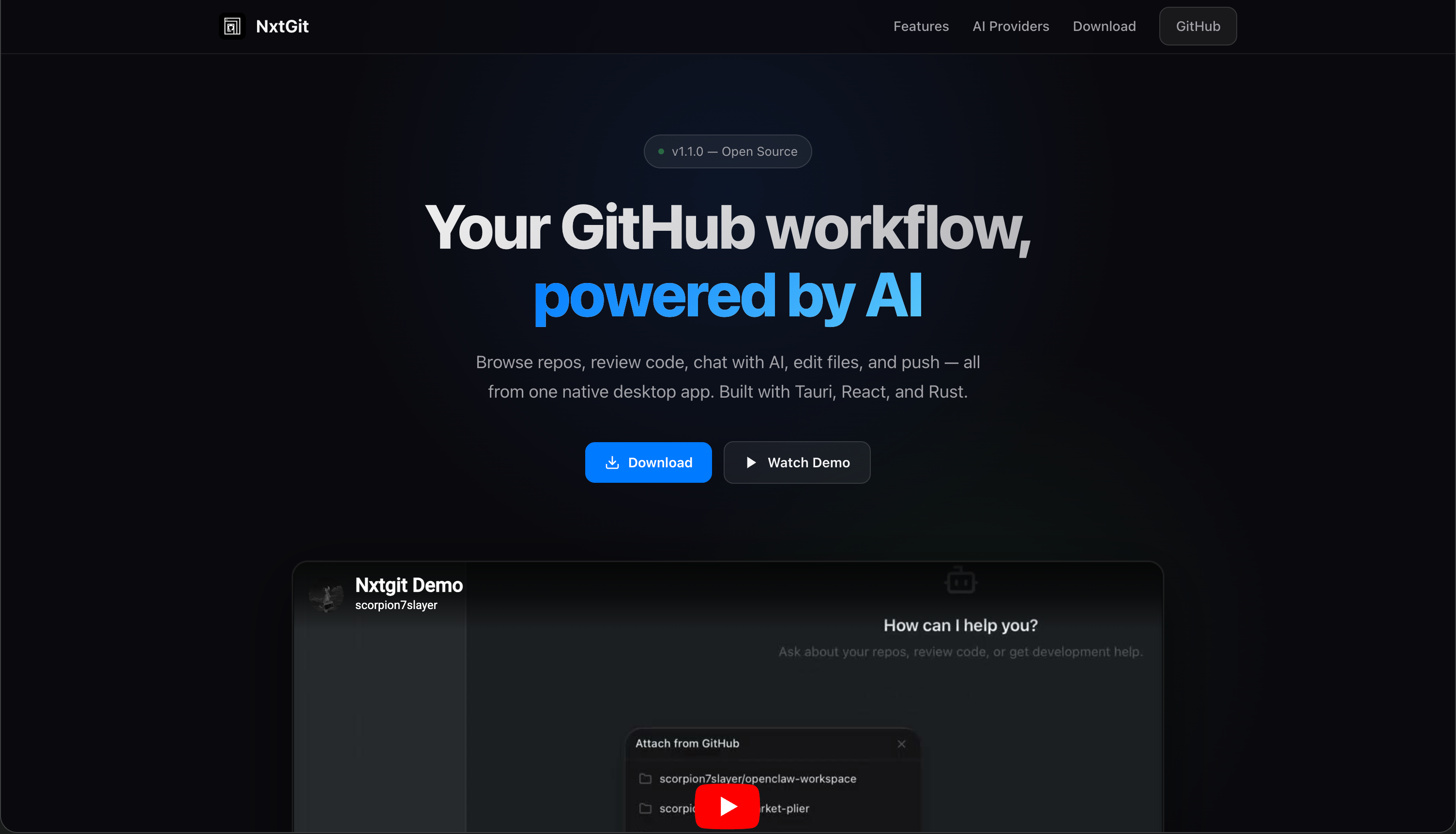 Client GitHub NxtGit